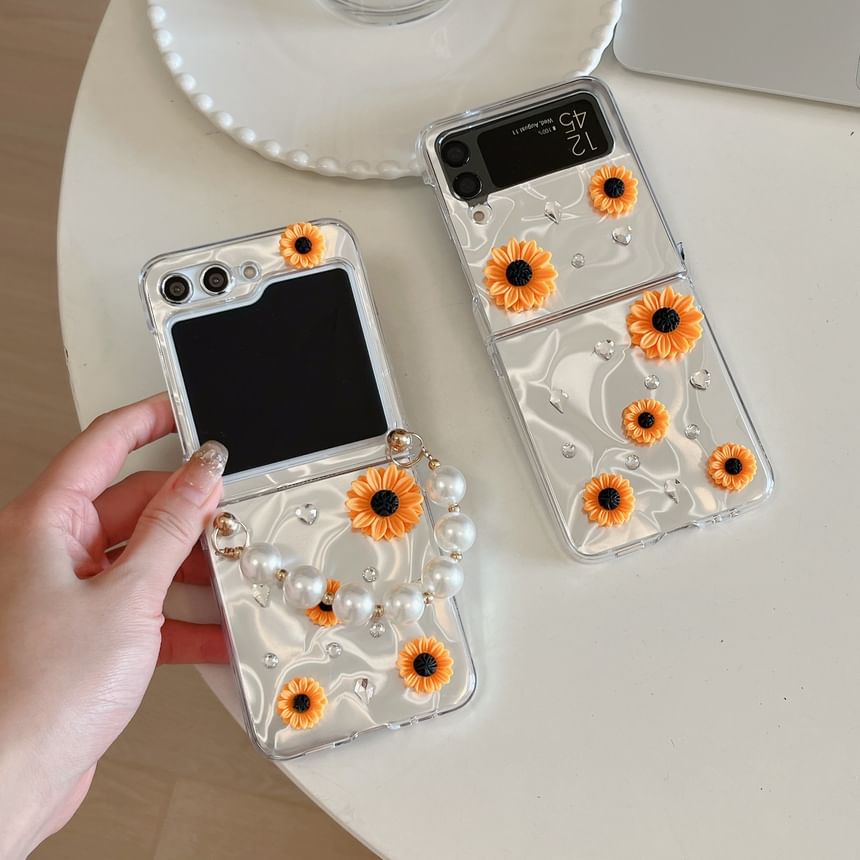 Set Sunflower Strap Phone Case /