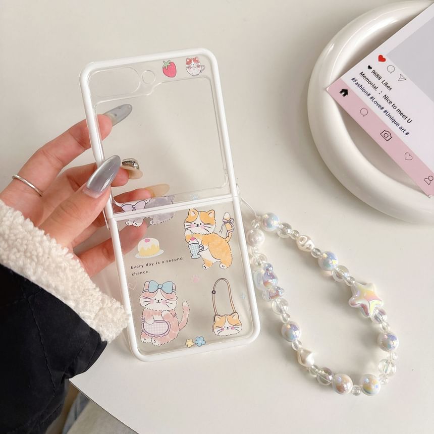 Print Cat Phone / Strap Set Case