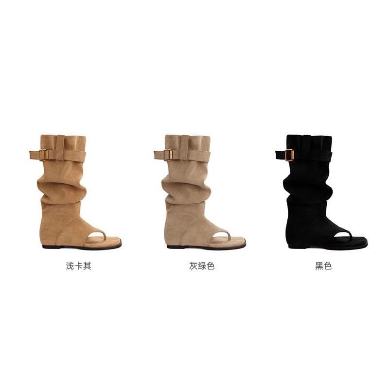 Buckled Thong Sandals