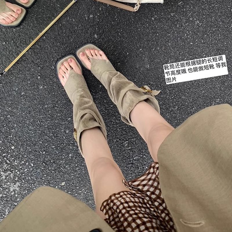 Buckled Thong Sandals