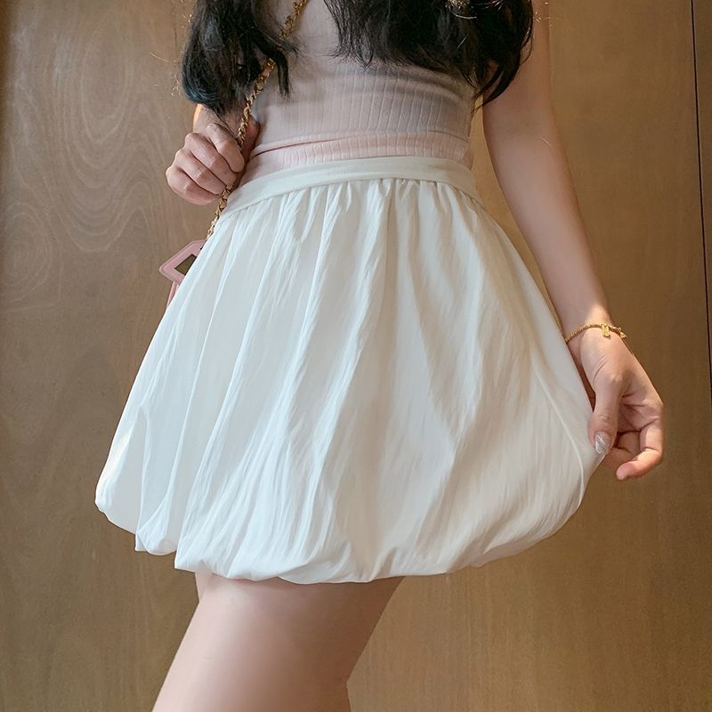 Puffy Mini Flared Skirt