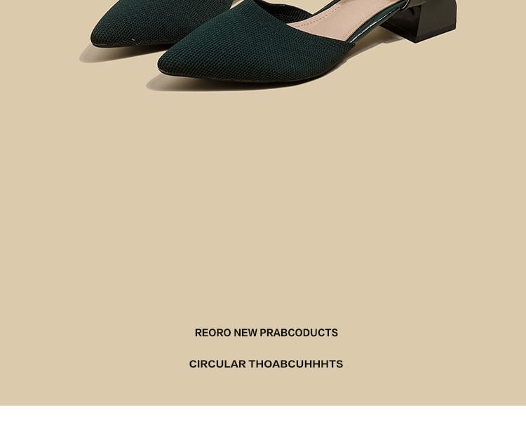 Chunky Sandals Pointed Heel