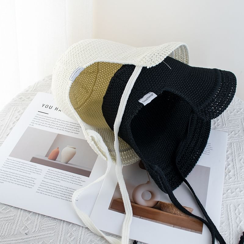 Plain Textured Cloche Hat