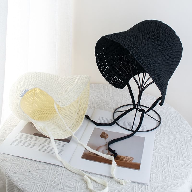 Plain Textured Cloche Hat