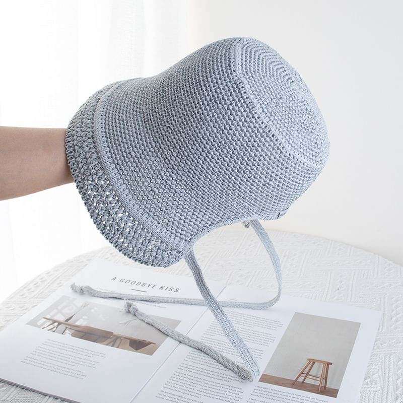 Plain Textured Cloche Hat