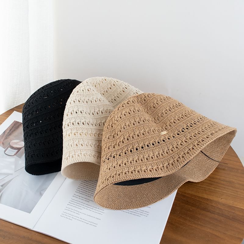 Hat Cloche Textured Plain