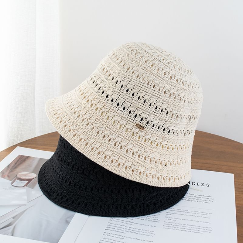 Hat Cloche Textured Plain