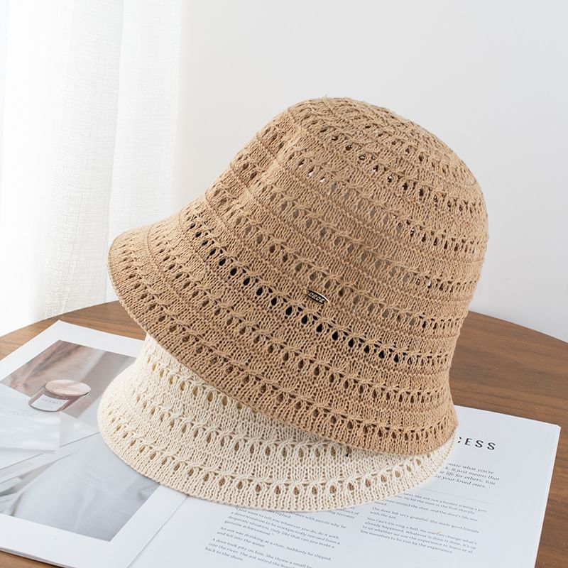 Hat Cloche Textured Plain