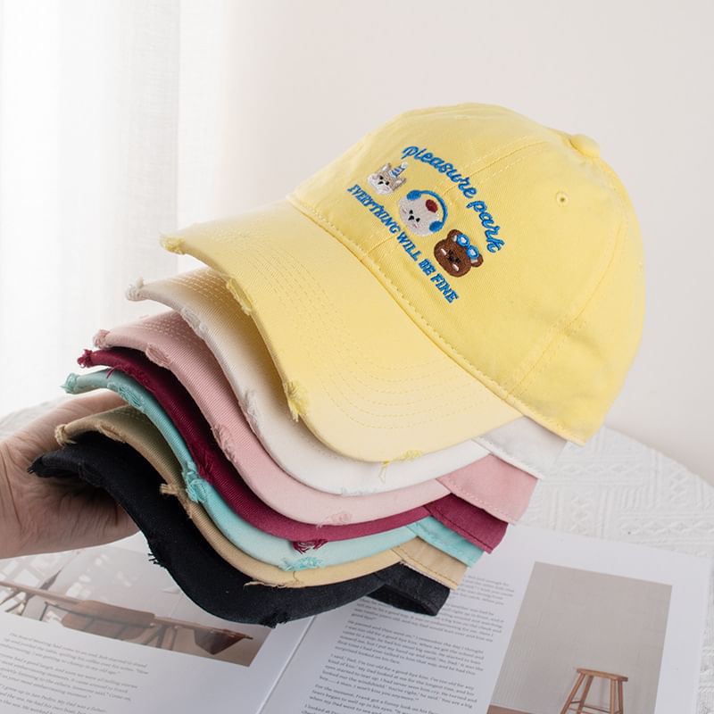 Cartoon Baseball Embroidered Cap