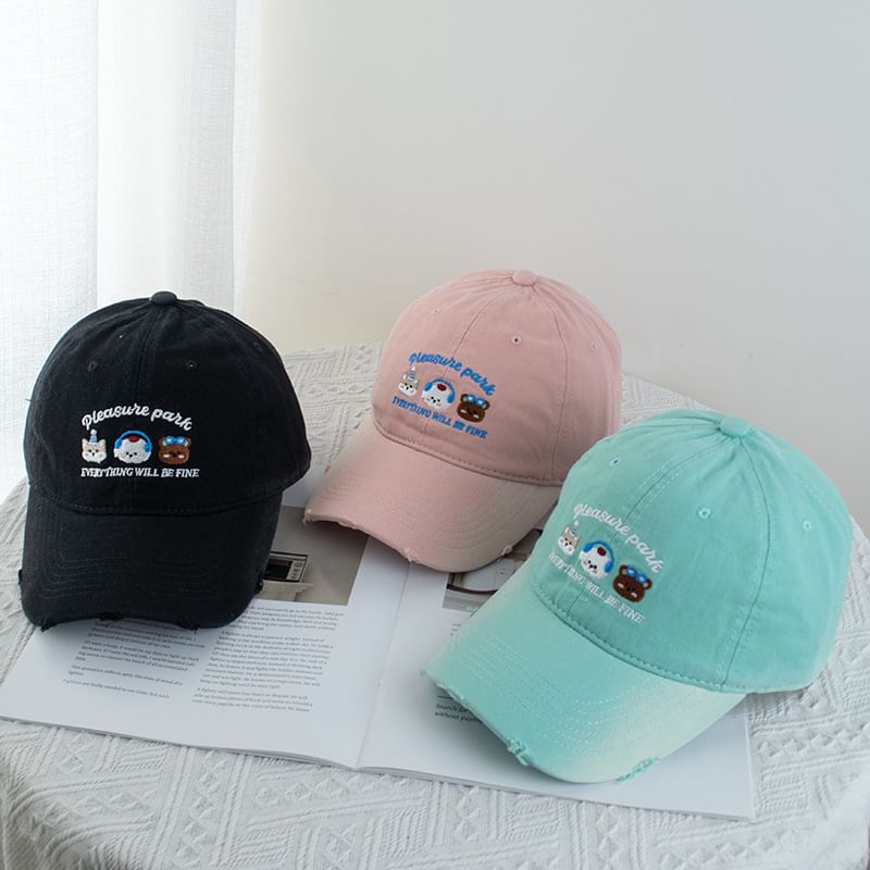 Cartoon Baseball Embroidered Cap