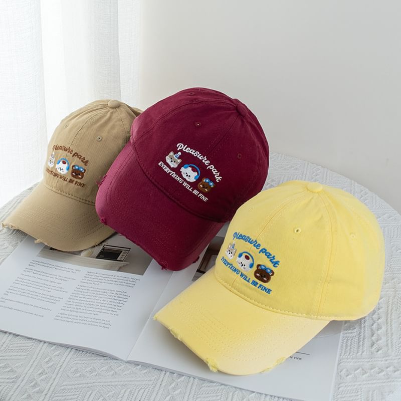 Cartoon Baseball Embroidered Cap