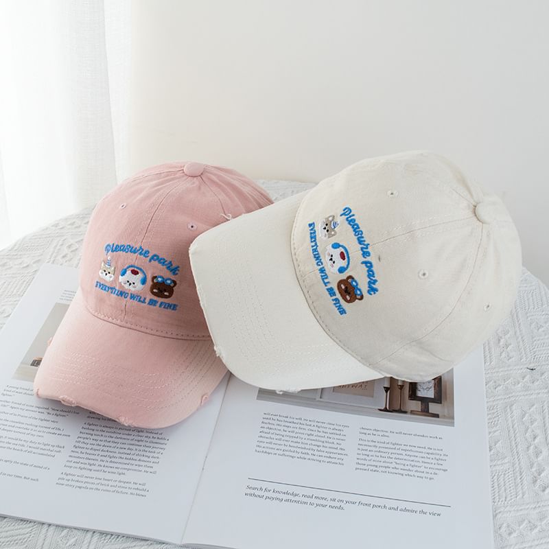 Cartoon Baseball Embroidered Cap