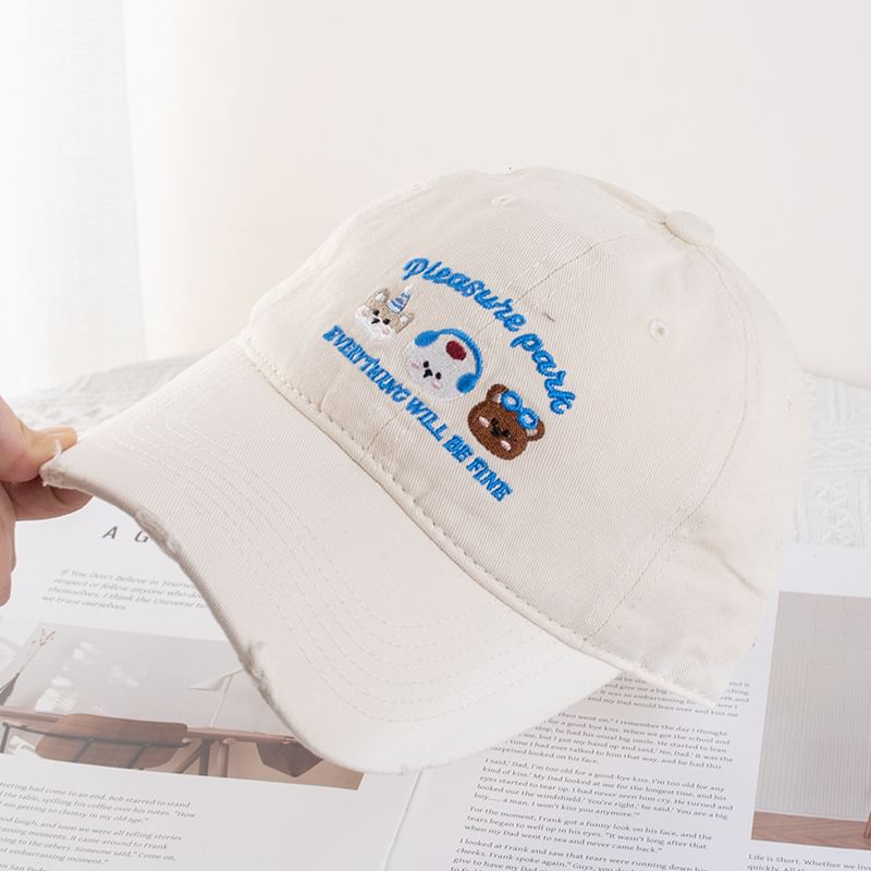 Cartoon Baseball Embroidered Cap