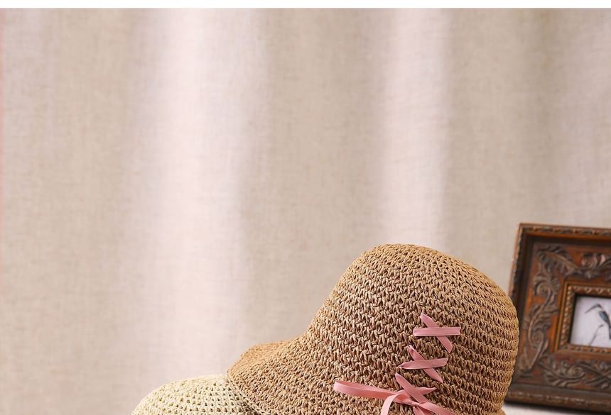 Bucket Straw Bow Hat