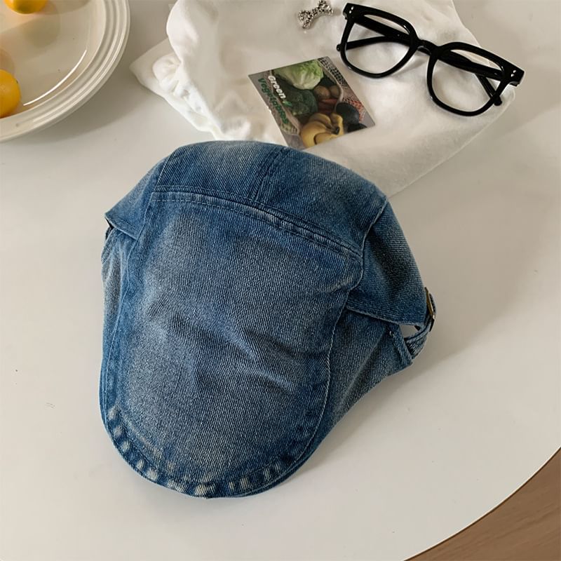 Newsboy Denim Cap Washed
