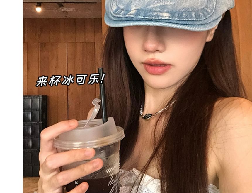 Newsboy Denim Cap Washed