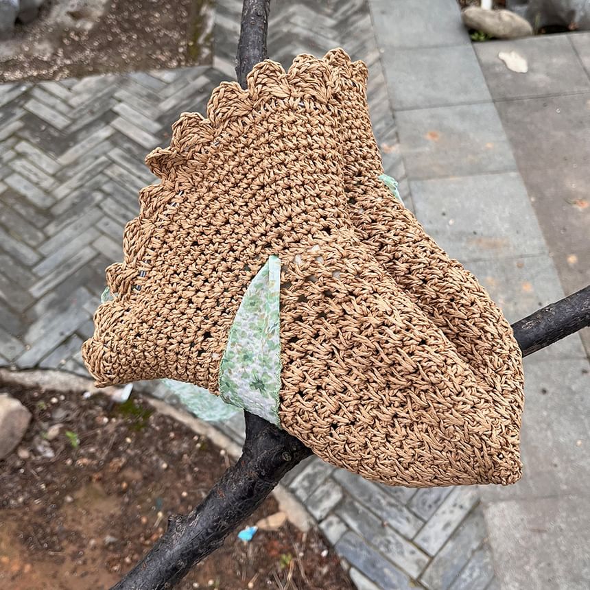 Ribbon Floral Sun Straw Hat