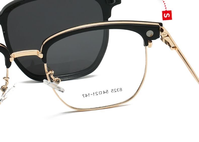 with On Half Frame Designs) Eyeglasses (Various Sunglasses Polarized Clip