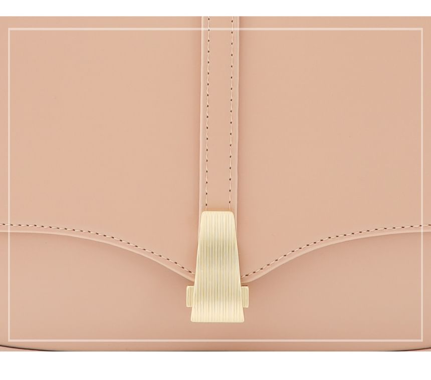 Plain Faux Leather Shoulder Bag