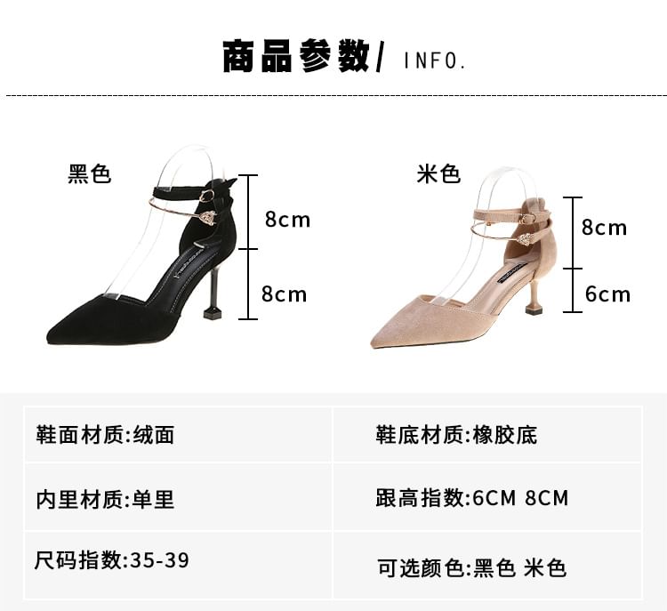 Heel Sandals Designs) (Various Pointed Ankle Strap High