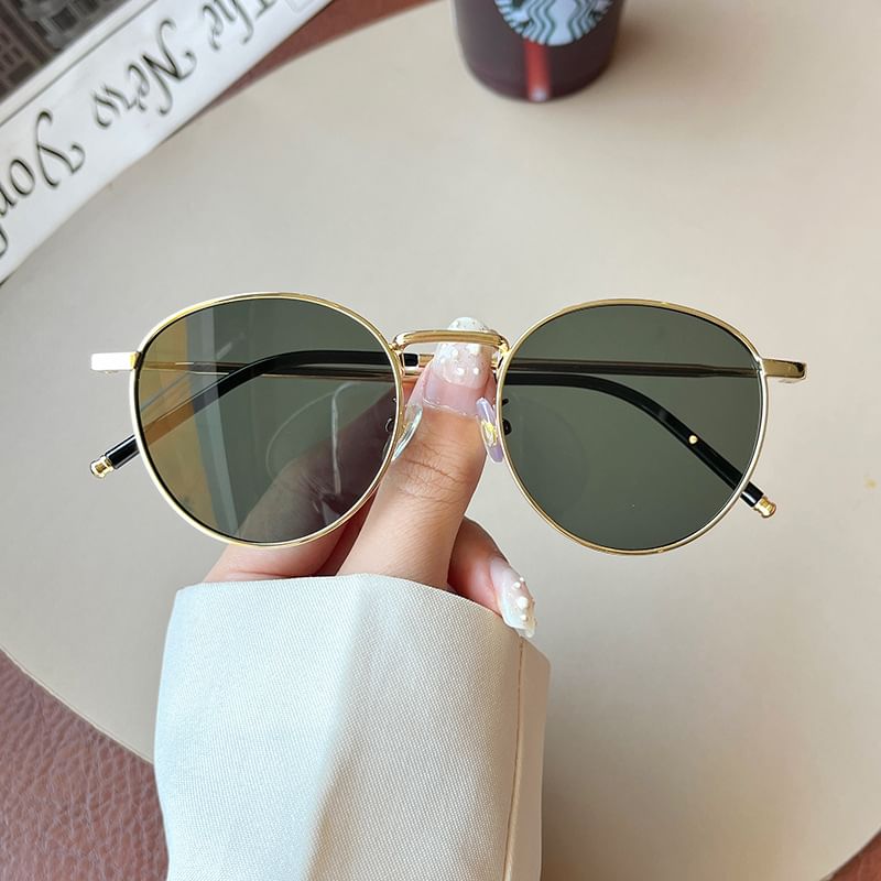 Round Sunglasses Metal Frame