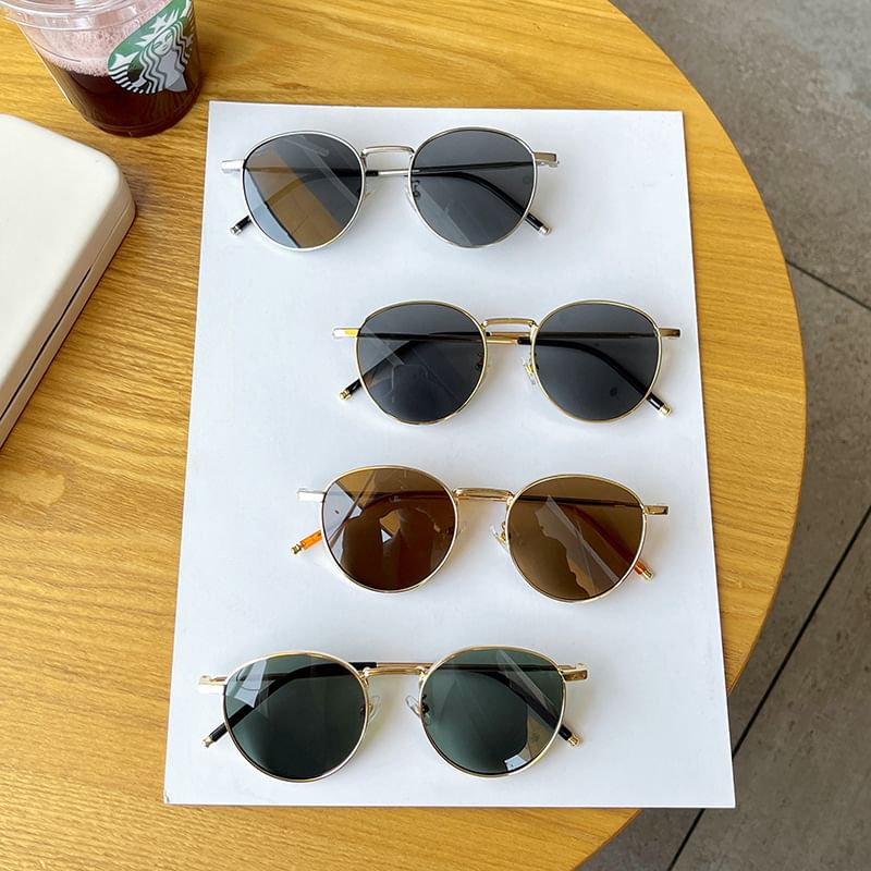 Round Sunglasses Metal Frame