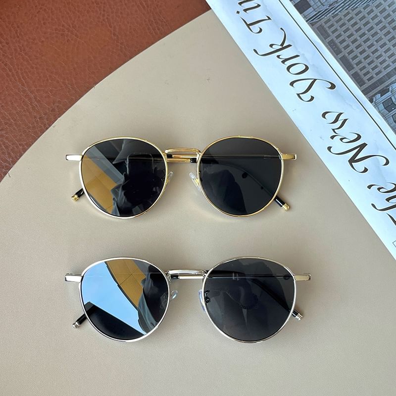 Round Sunglasses Metal Frame