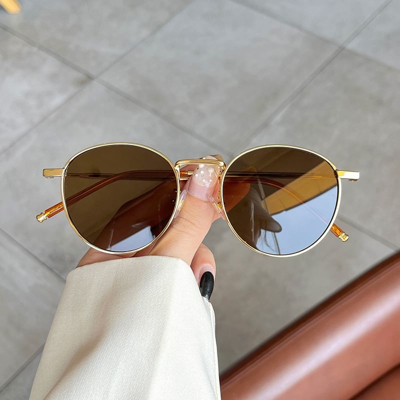 Round Sunglasses Metal Frame