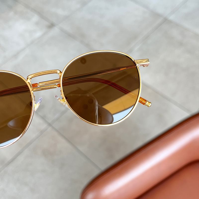 Round Sunglasses Metal Frame