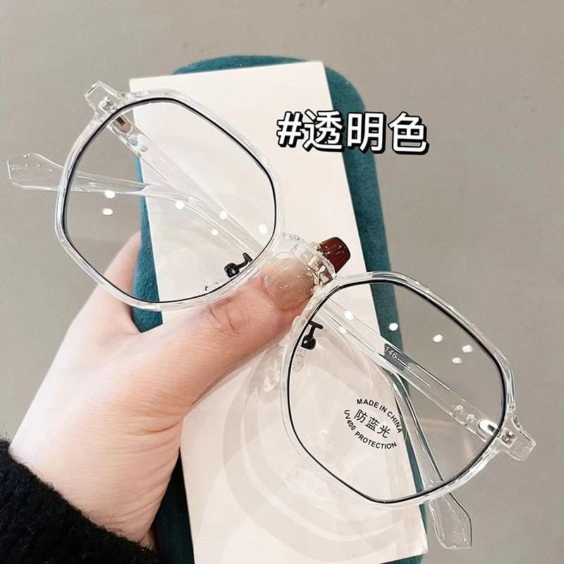 Geometric Blocking Light Blue Glasses