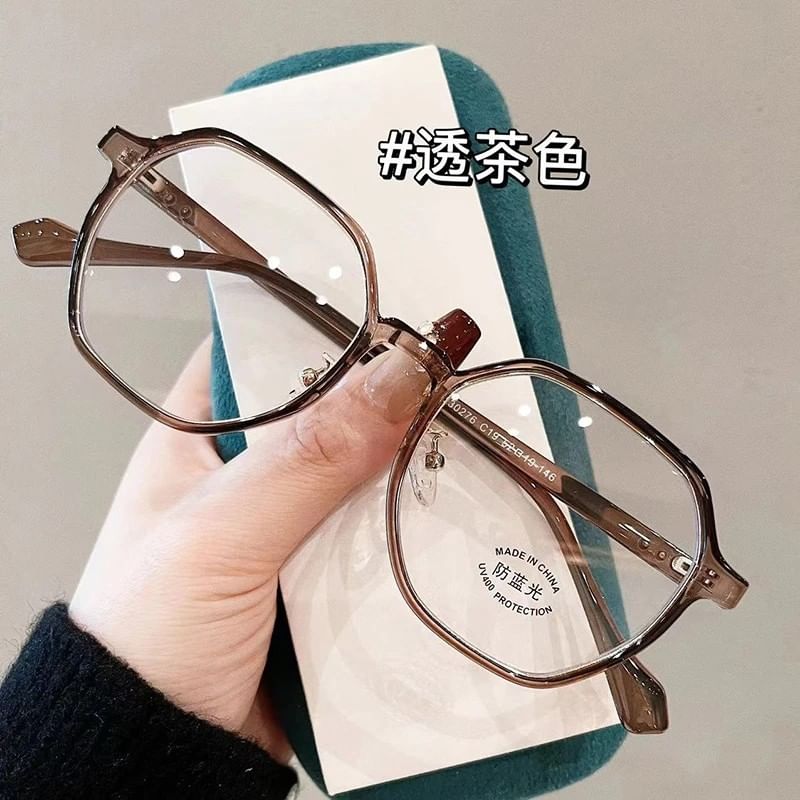 Geometric Blocking Light Blue Glasses
