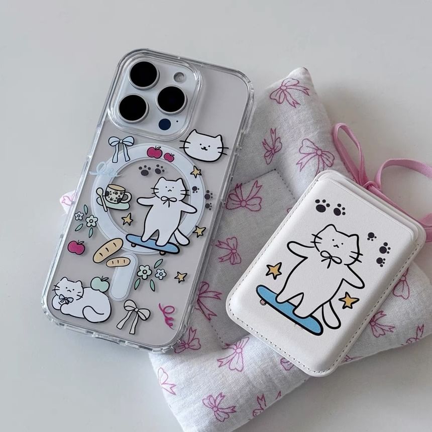 Magsafe Set Print Case Card / iPhone Cat Compatible