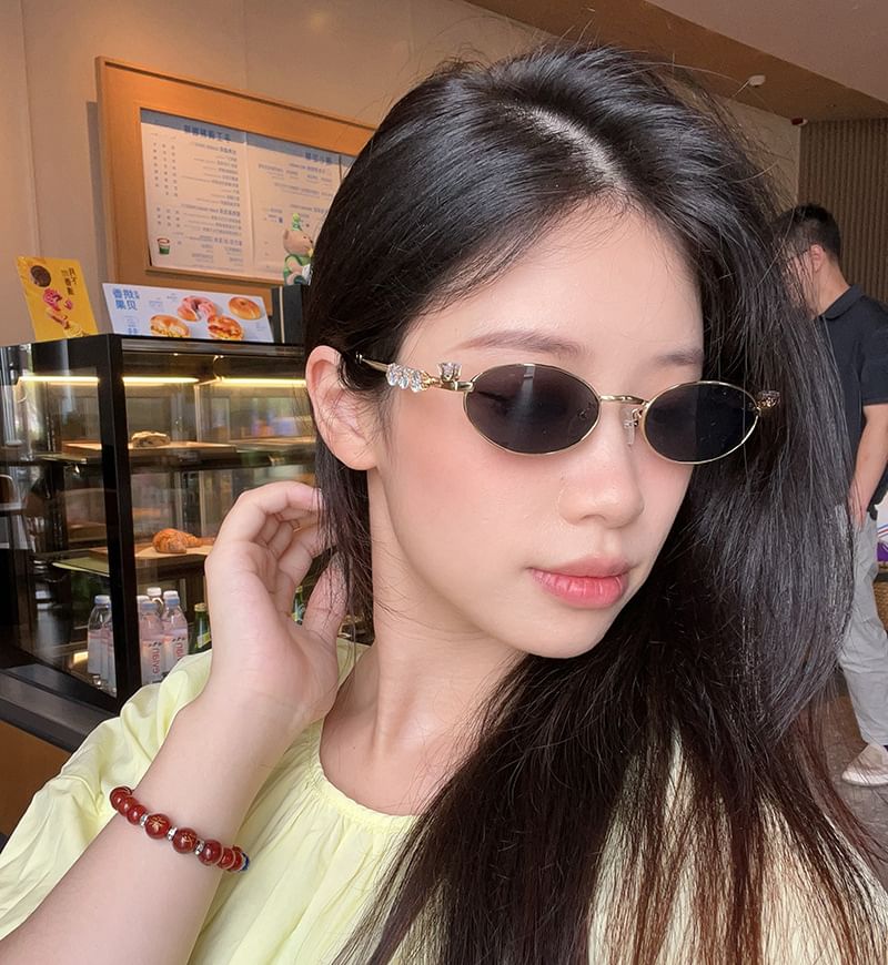 Sunglasses Oval Rhinestone / Glasses