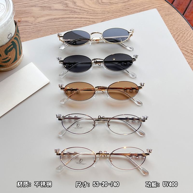 Sunglasses Oval Rhinestone / Glasses
