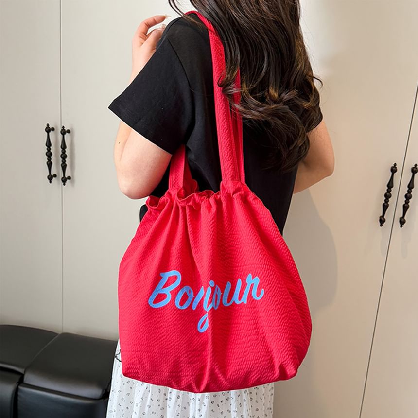Canvas Lettering Bag Tote