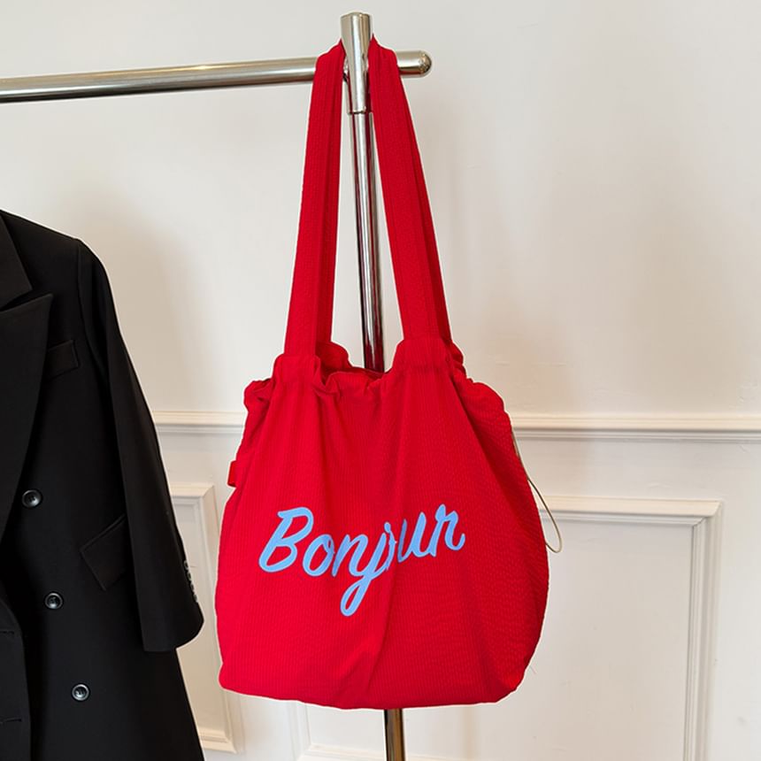 Canvas Lettering Bag Tote