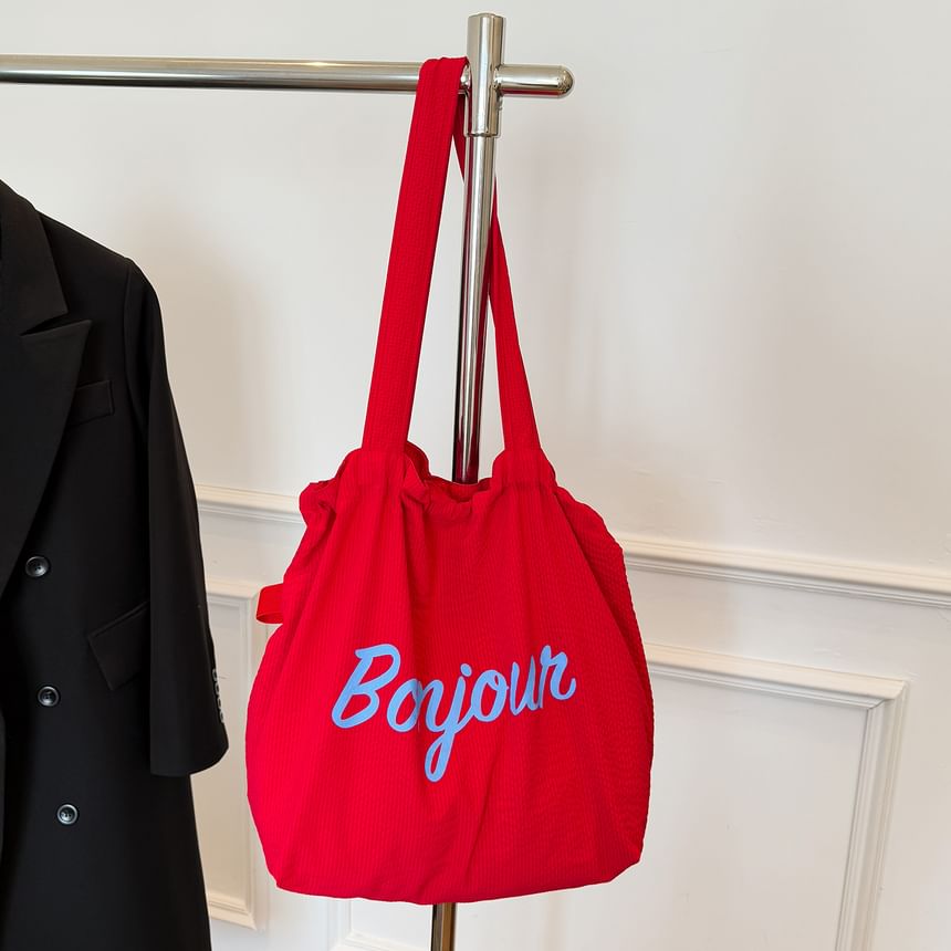 Canvas Lettering Bag Tote
