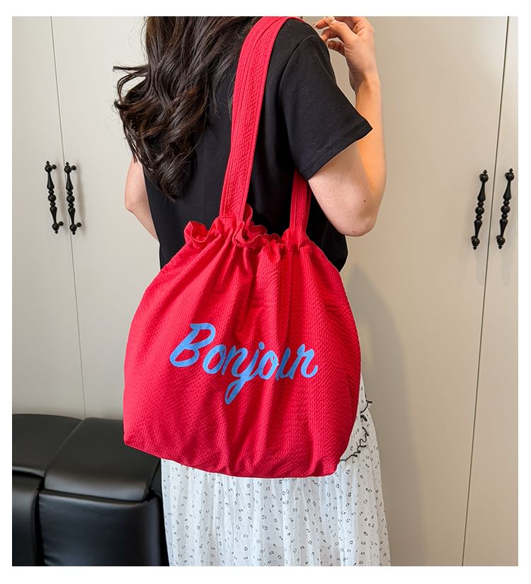 Canvas Lettering Bag Tote