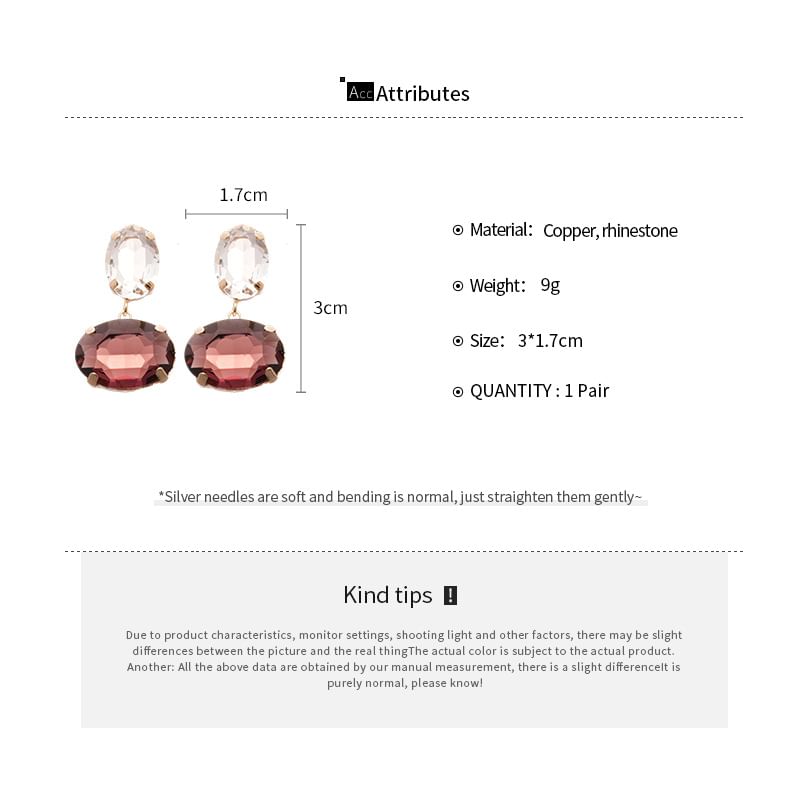 Earring Rhinestone Drop
