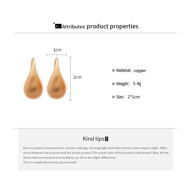 Droplet Earring Stud Hook