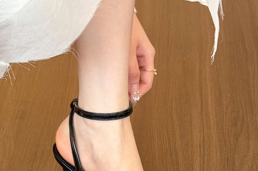 High Sandals Heel Pointed Toe Strap Ankle