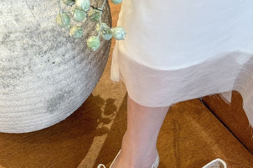 Floral Mary Jane Mesh Shoes Flat