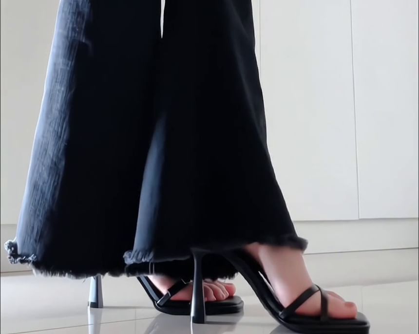 Sandals Ankle High Criss Strap Heel Cross