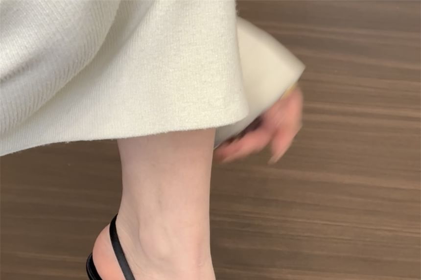 Slingback Mules Pointed Twist Heel High Toe