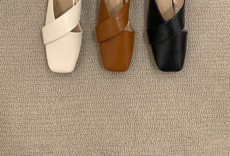 Square Criss Cross Mules Toe