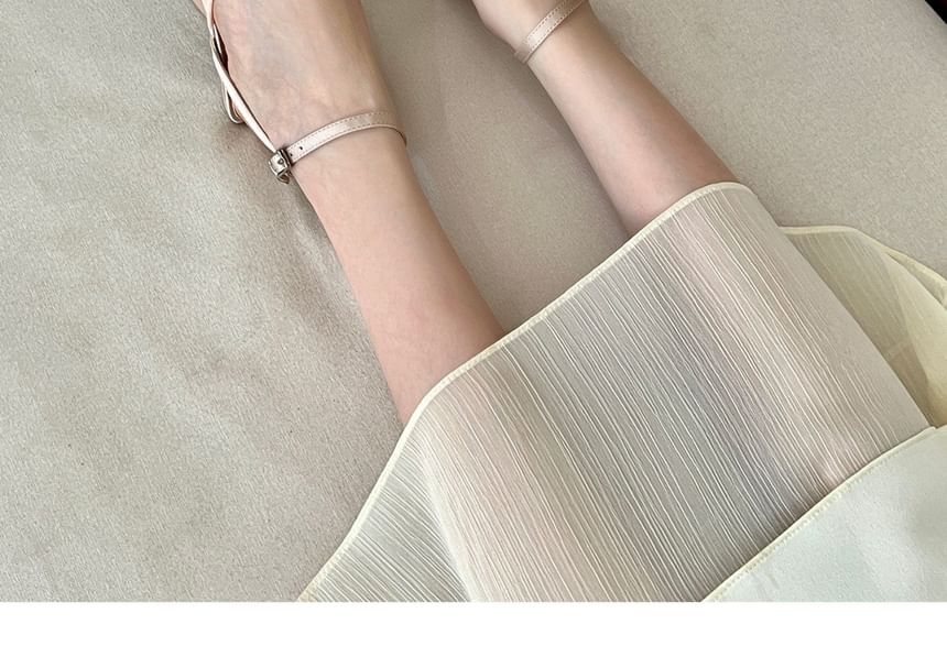 Ankle Heel Sandals Strap Knot High