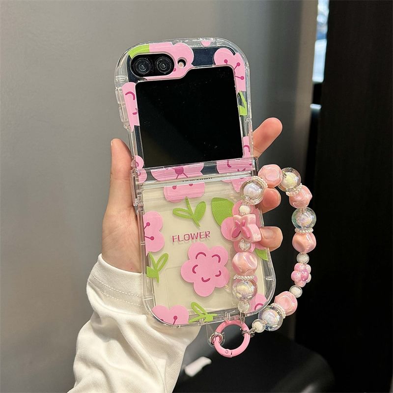 Floral Transparent Phone Case / Strap / Set