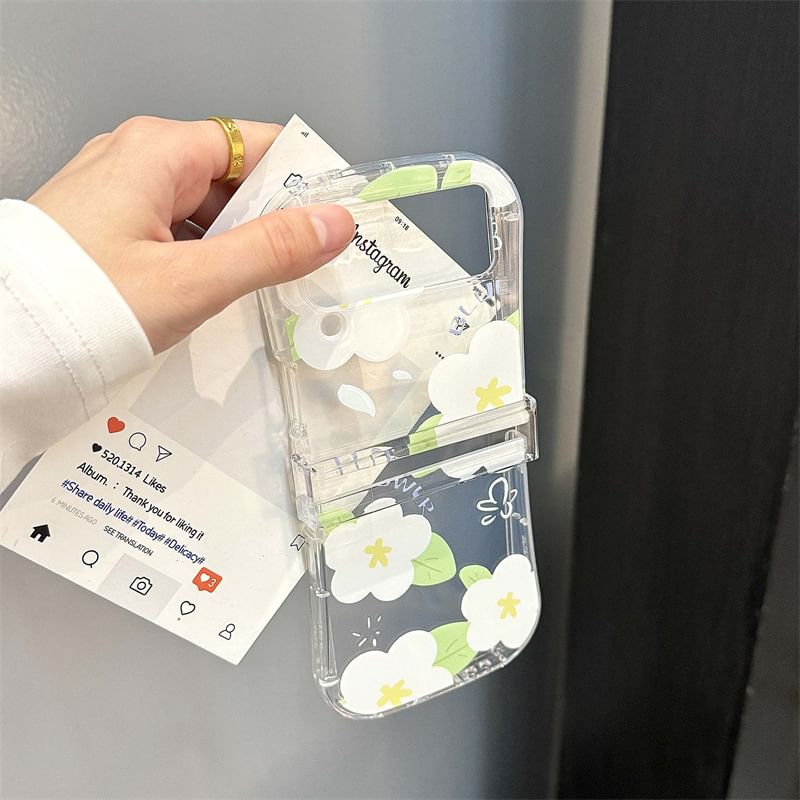 Floral Transparent Phone Case / Strap / Set