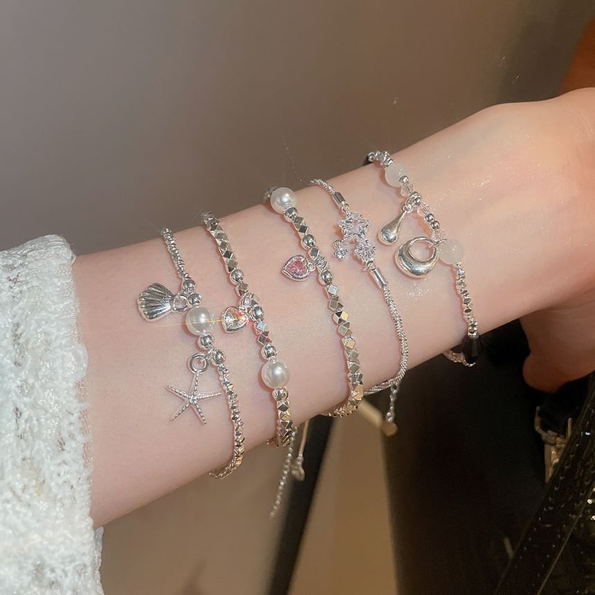 Beaded Bracelet Pearl Faux