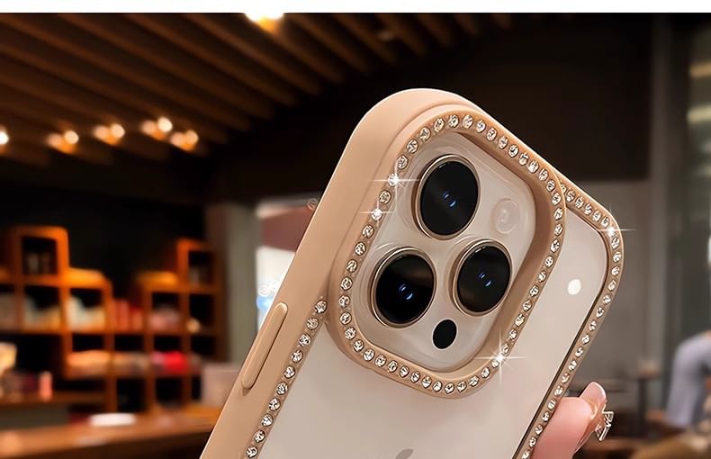 Rhinestone iPhone Case Transparent